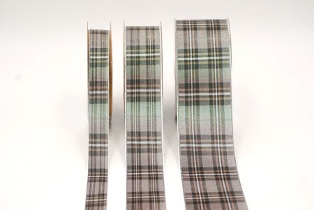 Grau und Olivgrün Anwesen Karomusterband_AI